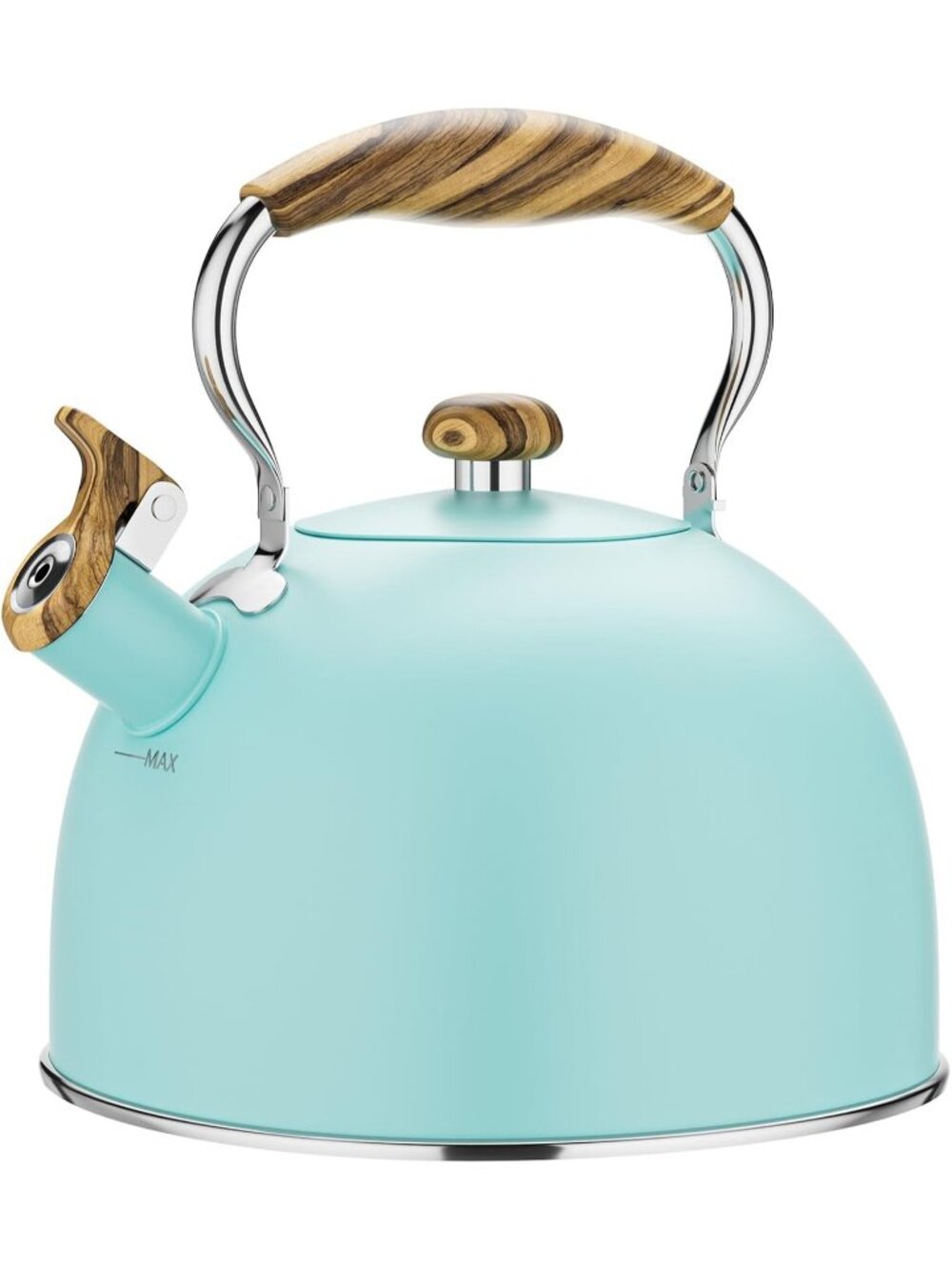 Blue Kitchen Whistling  Tea Kettle 2.6 Quart Stainless Steel Stovetop Induction